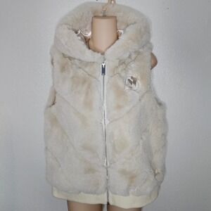 Starter NHL New Jersey Devils Faux Fur Hooded‎ Vest